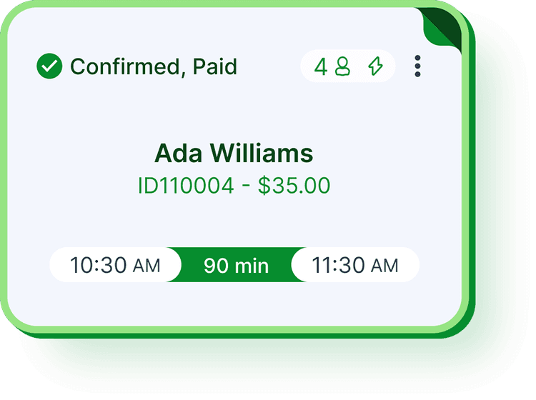 Teelogix booking tile